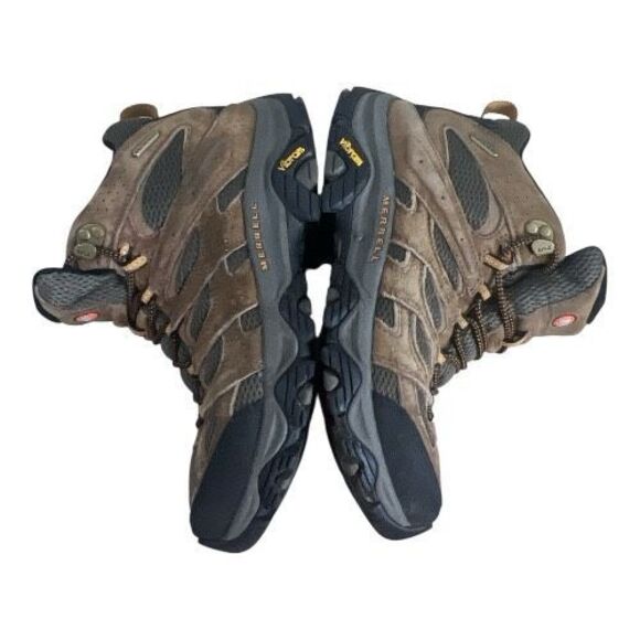 Merrell Moab 3 Men Brown Mid Waterproof Vibram Shoes Size 8W Hiking Boot Leather - Picture 5 of 11